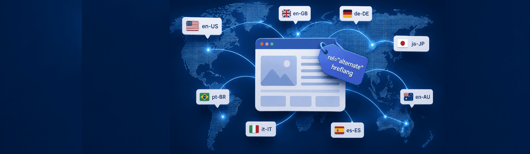 Cover di "Hreflang: guida all'implementazione per la SEO internazionale"